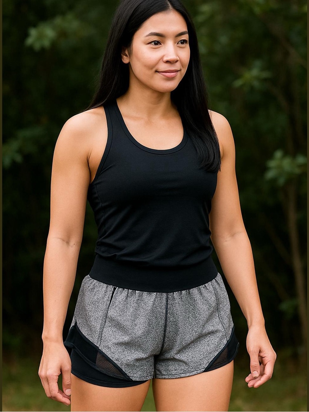 Lululemon Hotty Hot Running Shorts 2" Fractal Alpine White Black Gray - Sz 6